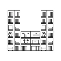 Modern Furniture Concept Vector Illustration.