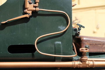 Hydraulic pipes of an ancient torpedo used by the Italian navy.