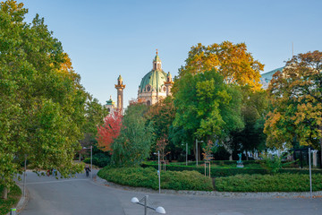 Karlskirche or St. Charles's Church - one of famous churches in Vienna.