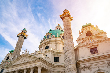 Karlskirche or St. Charles's Church - one of famous churches in Vienna.