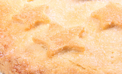 New Year Apple Pie On White Background