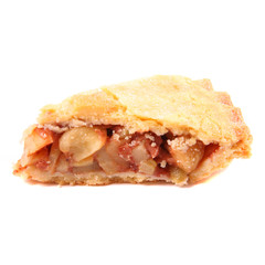 New Year Apple Pie On White Background