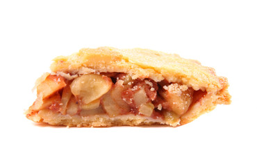 New Year Apple Pie On White Background
