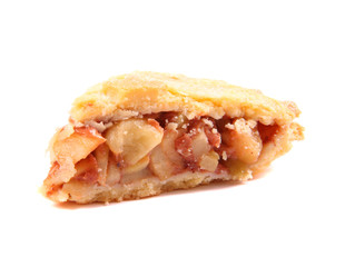 New Year Apple Pie On White Background