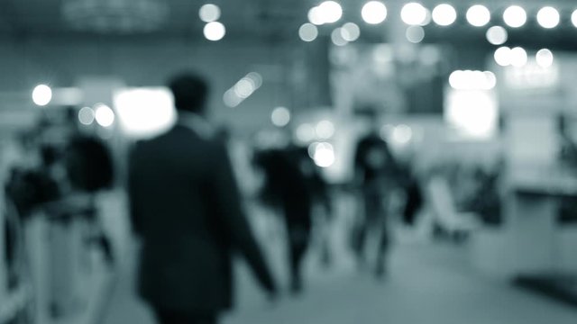 Background blur people inside and walking in a shopping mall
