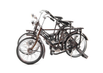 Obraz na płótnie Canvas Vintage bicycle model isolated on white background