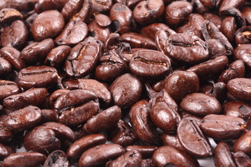 Roasted coffee bean for background