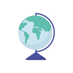 school globe geography isolated icon