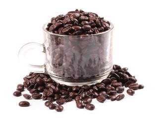 Coffee bean in cup