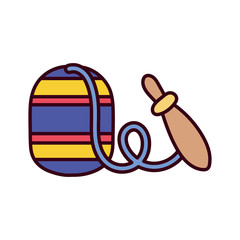 Isolated mexican wool vector design