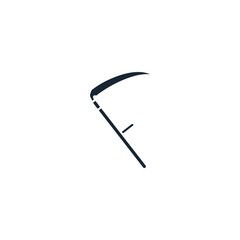 Scythe creative icon. filled simple illustration. From gardening icons collection. Isolated Scythe sign on white background