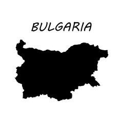 Black map of Bulgaria - illustrator eps ten