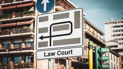 Street Sign to Law Court