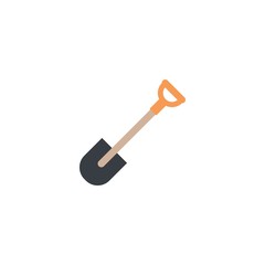 Shovel creative icon. flat simple illustration. From gardening icons collection. Isolated Shovel sign on white background