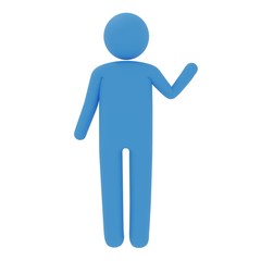 案内するピクトグラム3DCGの画像