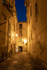 Fototapeta premium Salerno, Italy: old street near the cathedral