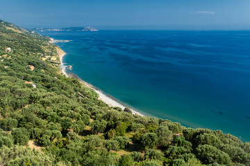 Fototapeta na wymiar Coast at Baia Tirrena, Salerno, Italy