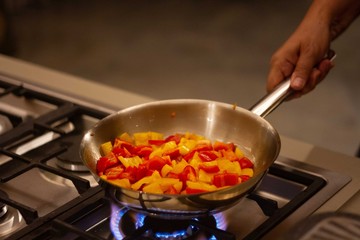 chef preparing food in kitchen