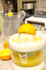 homemade citrus juice squeezer