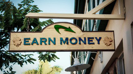 Street Sign Earn Money