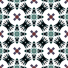 Obraz premium Chevron Geometric Hand Drawn Painted. 