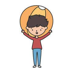 Isolated boy cartoon vector design