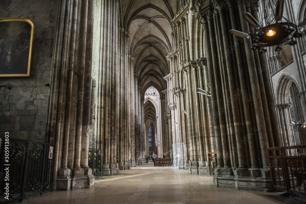 Sticker Interior Halls and Architecture of the Rouen Cathedral