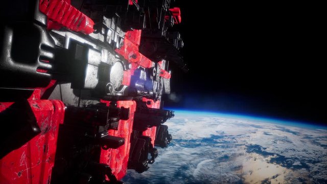UFO Flying in the space