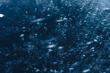 Beautiful winter texture of ice and snow. cold background