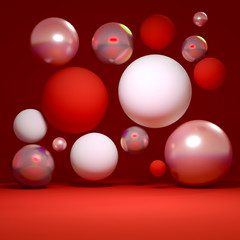 Elegant minimalism geometry background. 3d illustration, 3d rendering.