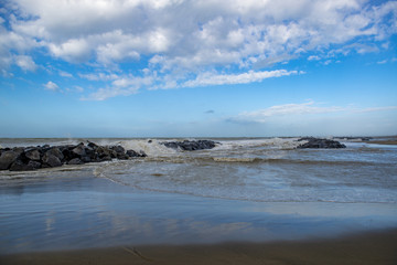 Stormy morning on the seaside