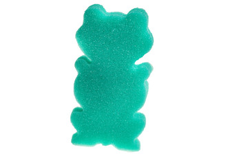 Children's foam rubber sponge in the shape of a frog.