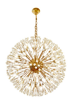 Crystal chandelier on white background