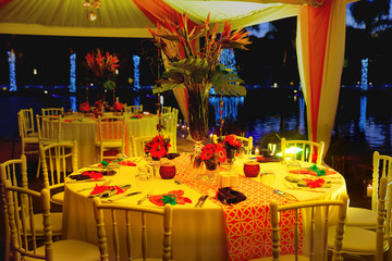 tables in restaurant