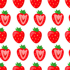 Vector cute strawberry pattern