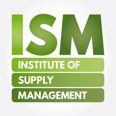 ISM - Institute of Supply Management acronym, business concept background