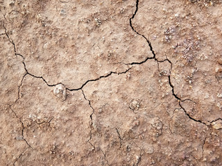 The ground has cracks in the top view for the background