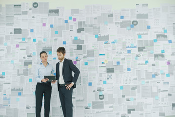 Business team discussing strategies and solutions