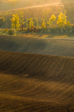Autumn in Moravia Fields in Czech Republic near Brno with beautifull colors © PawelUchorczak