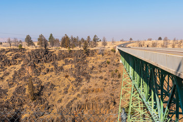 Mill Creek Bridge on Highway 26 that crosses the Indian reserve of Warm Springs