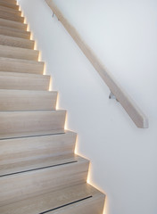 Modern Dutch architecture. Netherlands Modern home interior. Interior design. Stairway