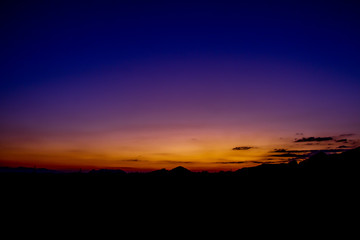 sunset in the mountains