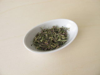Dried shepherds purse herbs for herbal tea