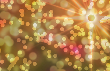 christmas bokeh background with star