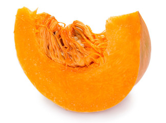 Fresh pumpkin on white background