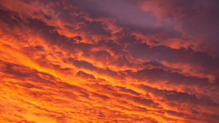 red sky sunset