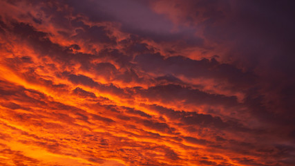 red sky sunset