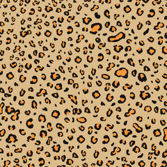 Animal pattern leopard background with spots. Illustration of skin leopard animal, print pattern