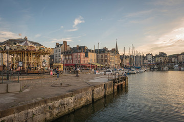 The streets of the port city of France Honfleur
