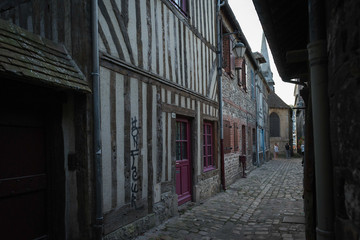 Fototapeta na wymiar The streets of the port city of France Honfleur